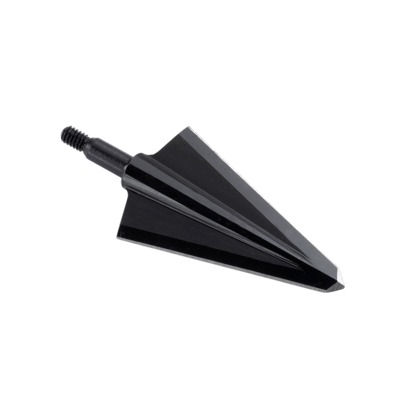 Vantage Point Archery 2-blade double bevel broadhead with vented design and 100gr weight, suitable for hunting and target shooting.
