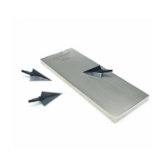 Vantage Point Archery double-sided diamond stone for sharpening archery tools, featuring dual abrasive surfaces for versatile use.