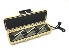 Vantage Point Archery VPA x SKB watertight broadhead case in black, durable storage for archery broadheads and accessories.
