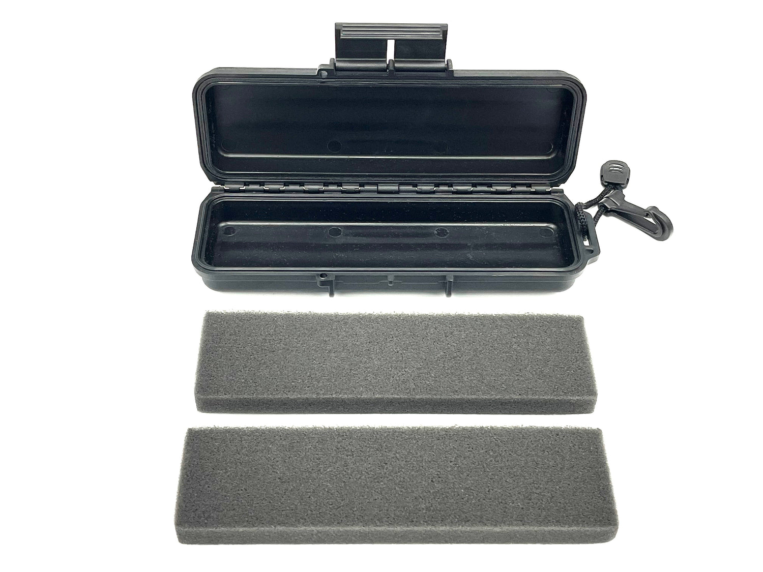 Vantage Point Archery VPA x SKB watertight broadhead case in black, durable storage for archery broadheads and accessories.