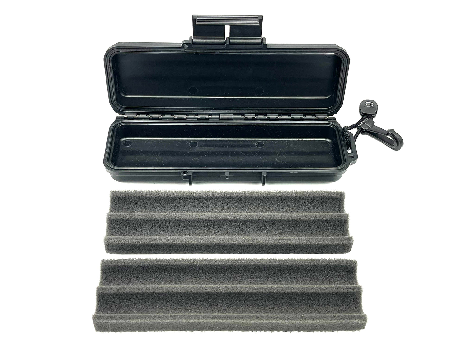 Vantage Point Archery VPA x SKB watertight broadhead case in black, durable storage for archery broadheads and accessories.