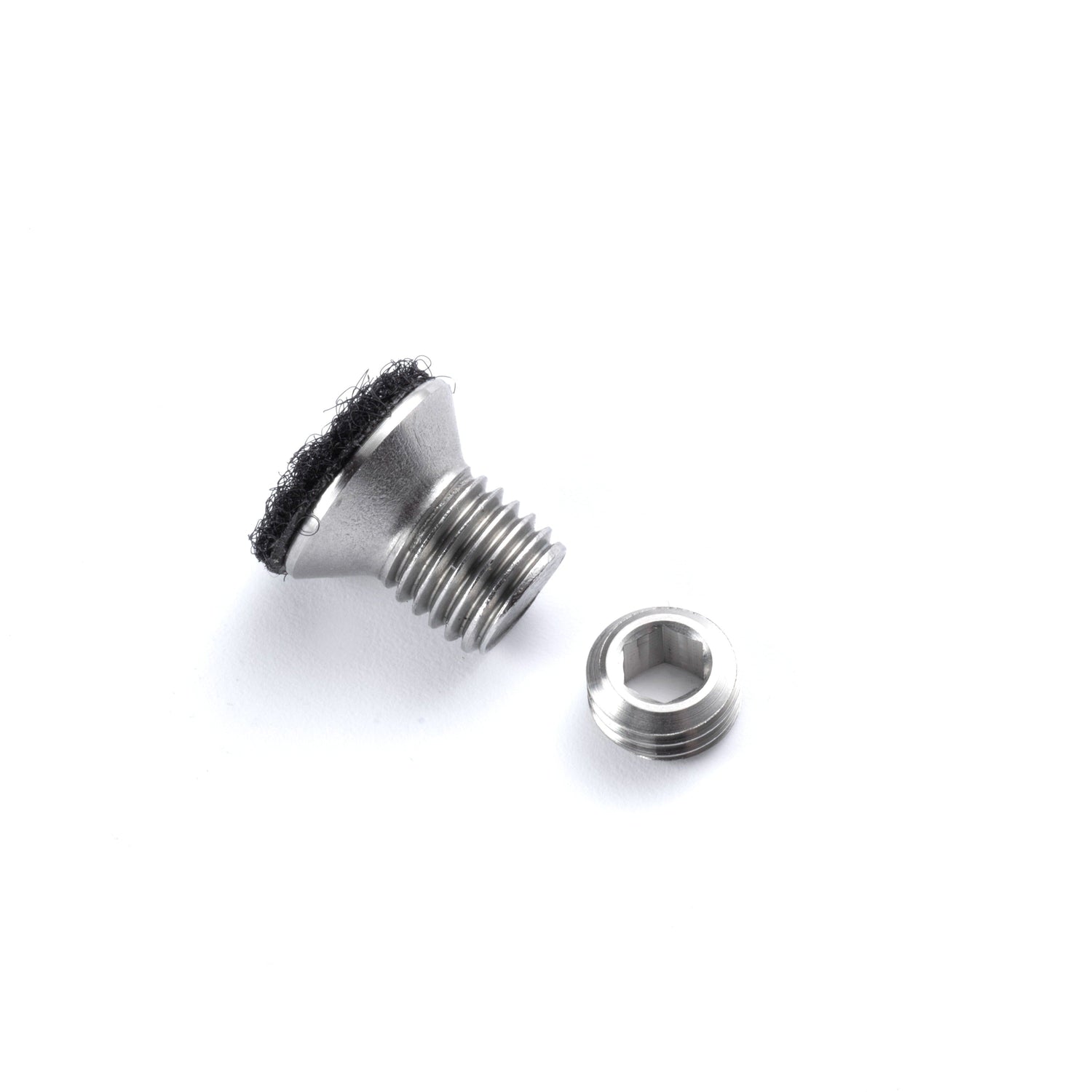Vantage Point Archery hard stop with lock screw for bow sight adjustment and stability.