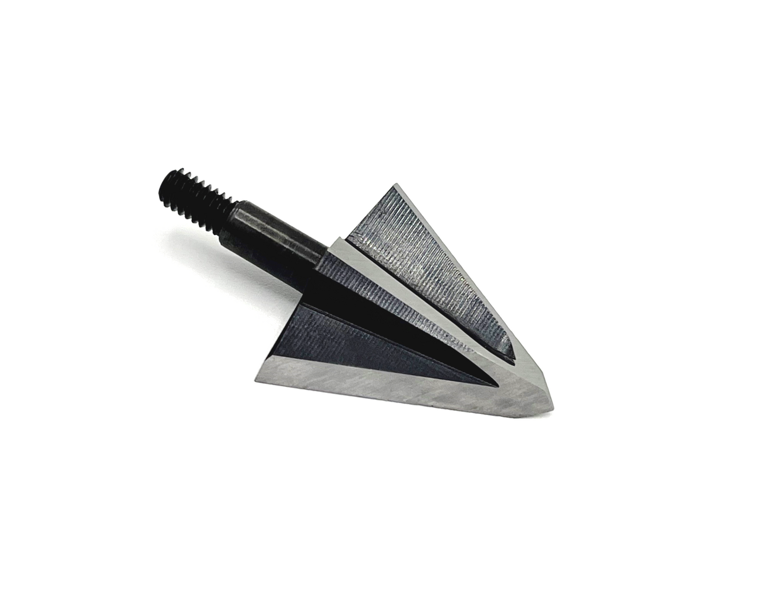 Vantage Point Archery VPA Omega Broadhead with left bevel, 100 grain, no bleeders, designed for precision in hunting and archery.