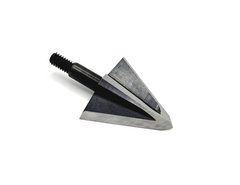 Vantage Point Archery VPA Omega Broadhead with left bevel, 100 grain, no bleeders, designed for precision in hunting and archery.
