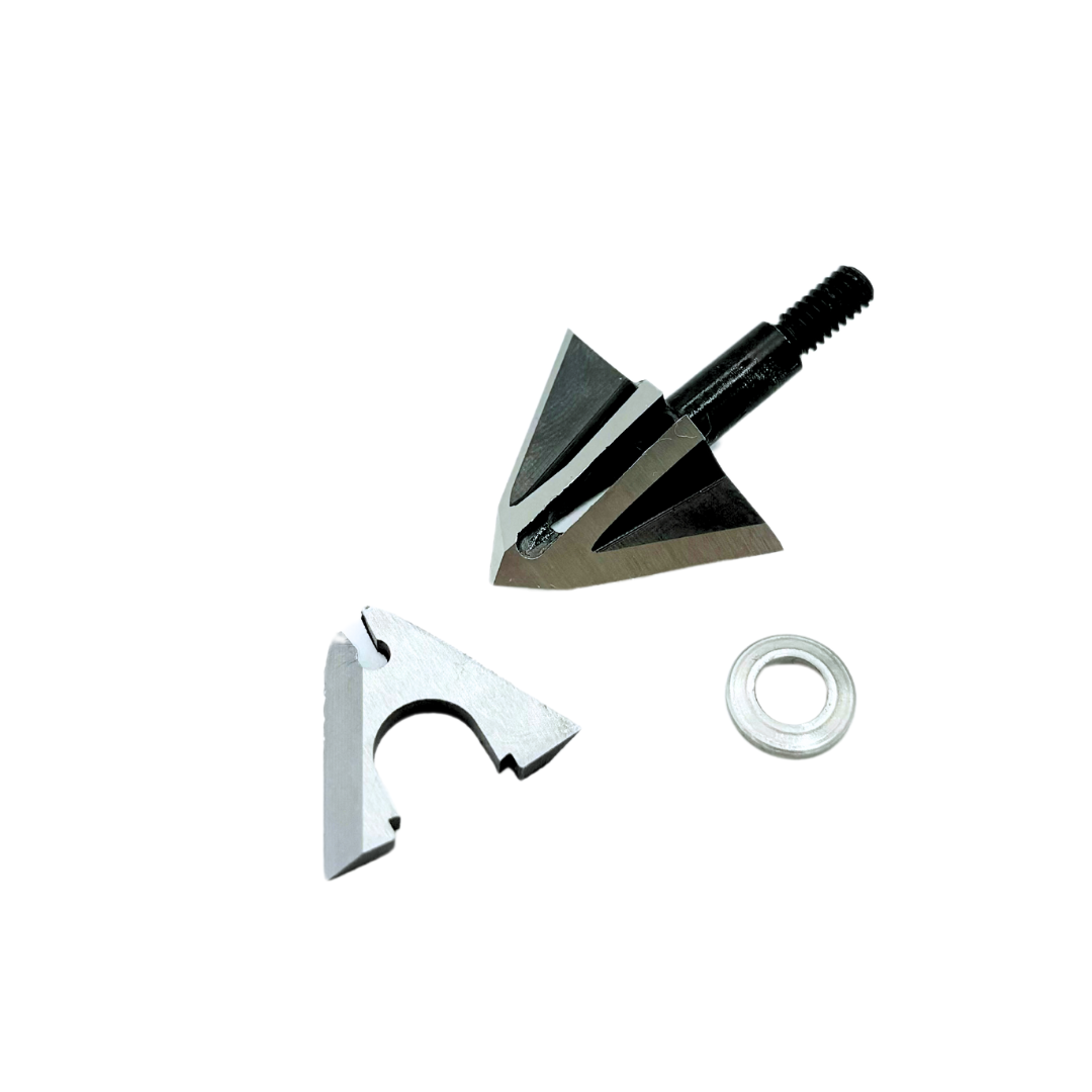 Vantage Point Archery VPA Omega Broadhead, 100 grain, all-purpose arrowhead with left bevel and no bleeders, designed for hunting.