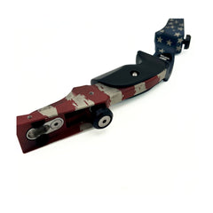 Left-handed Vantage Point Archery VPA Riser in OD green, 13-inch all-purpose archery riser with ergonomic design.
