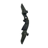 Left-handed Vantage Point Archery VPA Riser in OD Green, 13-inch all-purpose archery bow riser for durable, precise shooting.