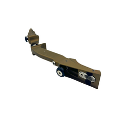Left-handed Vantage Point Archery VPA Riser in olive green, 13-inch all-purpose archery equipment for precise shooting.