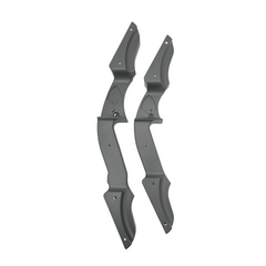 Left-handed Vantage Point Archery VPA Riser in OD green, 13-inch all-purpose bow riser for archery enthusiasts.